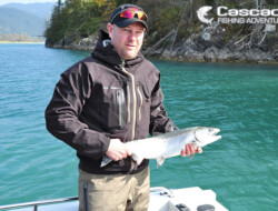 Fishing for coho salmon all day long