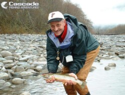 Ludwig catching trout in Lillooet